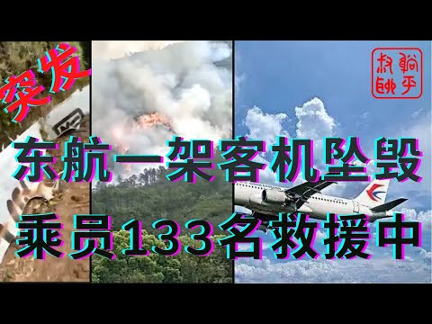 突发！中国东方航空载有133人的B737飞机在广西梧州藤县坠毁并