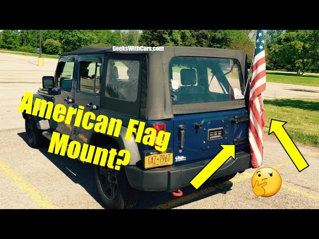 Quick way to mount a American Flag on your Jeep Wrangler Unlimited (JKU) 