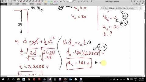 Physics 12 U1 Answers to Quiz 1