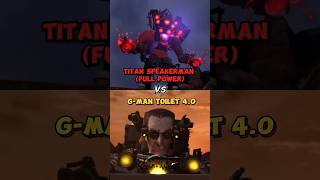 Titan Speakerman (Full Power) Vs G-Man 4.0 #Shorts #Skibiditoilet #Dafugboom