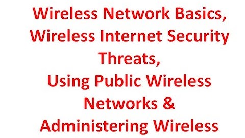 Wireless Network | Security Threats | Public Networks | Administering Wireless | Cyber Security