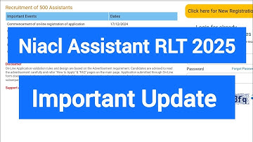 Update for Niacl Assistant RLT Candidates l #aptitudecorner #niaclassistant #niacl