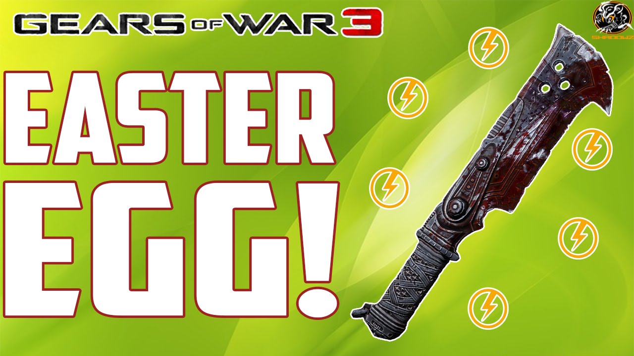 Gears of War 3 Easter Eggs "Elemental Lightning Cleaver" Artillery Easter Egg! (GOW3 Throwback