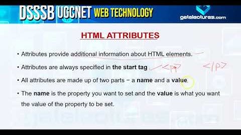 Web Technology 02 HTML (Hyper Text Markup Language) UGC NET DSSSB KVS CSE