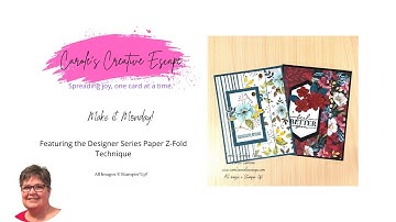 Make It Monday! Designer Series Paper Z-Fold Card Technique