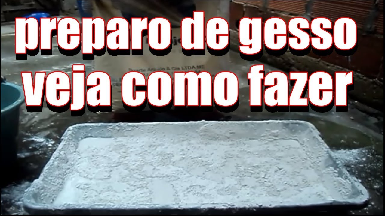 como preparar o gesso em pequena quantidade - YouTube