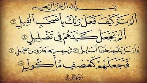 الشيخ خالد الجليل سورة الفيل تلاوة خاشعة ومكتوبة بجودة عالية
