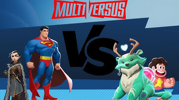 Arya Stark & Superman VS Reindog & Steven - Multiversus Gameplay