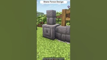 Minecraft Build Ideas: Stone Fence Design #shorts