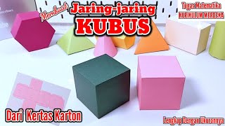 Cara Membuat Kubus Dari Kertas Karton / Membuat Jaring-jaring Kubus Yang Mudah