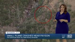 A plane has reportedly crashed southwest of payson with three people
on board, killing one.