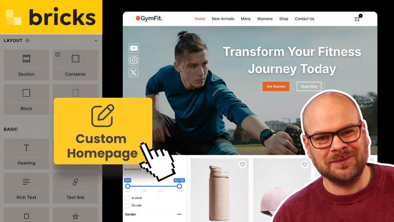 Custom Homepage Design with Bricks Builder + WordPress (2026) - YouTube