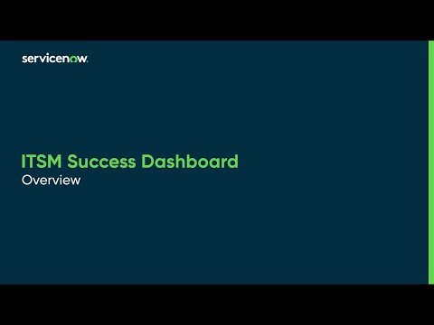 ITSM Success Dashboard