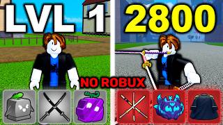 Noob To Max With NO ROBUX In Blox Fruits!