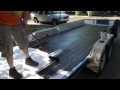Iron Armor Bed Liner painted on wood trailer
