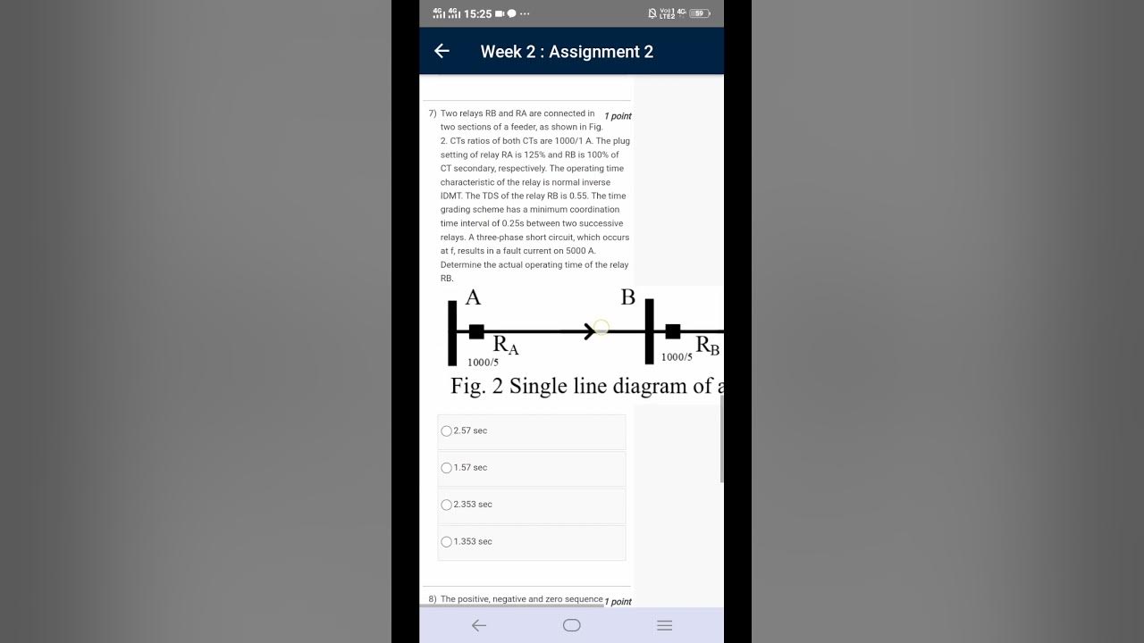 Nptel 2023/ power system protection and switchgear // week 2 Assignment