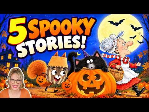 5 Fun & Spooky HALLOWEEN STORIES KIDS LOVE! 🎃👻 | 30 Minutes of Read Alouds