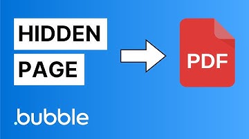 Create a PDF of a HIDDEN page - Bubble.io Tutorial