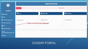 How to apply for Singhania University certificates through student login
