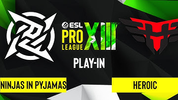 CS:GO - Heroic vs. Ninjas in Pyjamas [Nuke] Map 2 - ESL Pro League Season 13 - Play-In