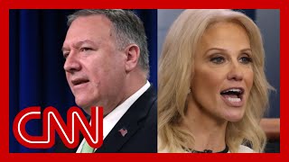 See how Pompeo and Conway tried to defend Trump's threat