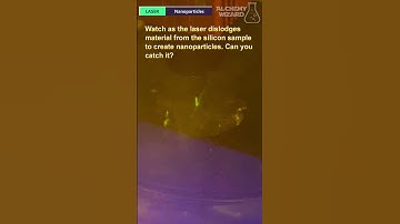 Can you Catch the nanoparticles being made by the Laser?