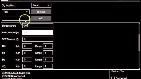Modbus Inspector Configuration
