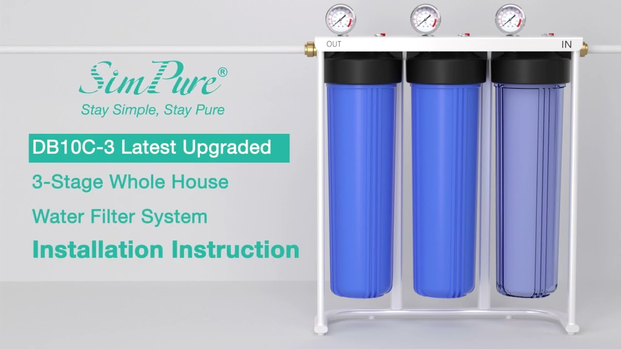 Simpure V7 Under Sink Pre Filter System, 5 Stages Sediment Water Filter for Silt Rust Residual Chlorine Heavy Metals of Water, 20K Gallons High