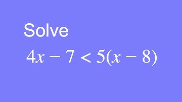 How to solve an inequality