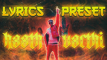 MC STAN - HAATH VARTHI | LYRICS EDIT PRESET(Alight Motion)| MC STAN X KSHMR| MC STAN WHATSAPP STATUS