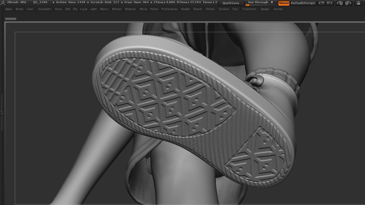 boot tread alpha zbrush