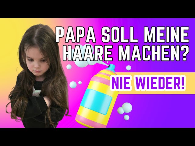 Niewieder! 🔥 Papa macht Emilias Haare! 😂 class=