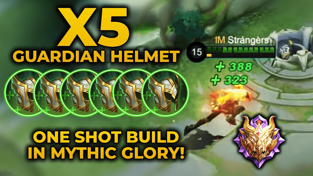 MASHA USER TRY THIS FULL GUARDIAN HELMET ONE SHOT BUILD TO ABUSE META HEROES - MLBB
