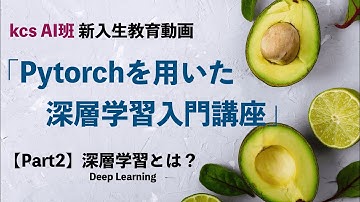【AI入門】 Pytorchを用いた深層学習入門講座 【Part2】深層学習(Deep Learning)とは？
