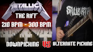 Downpicking vs Alternate Picking: The Master Of Puppets Riff from 210BPM to 300BPM