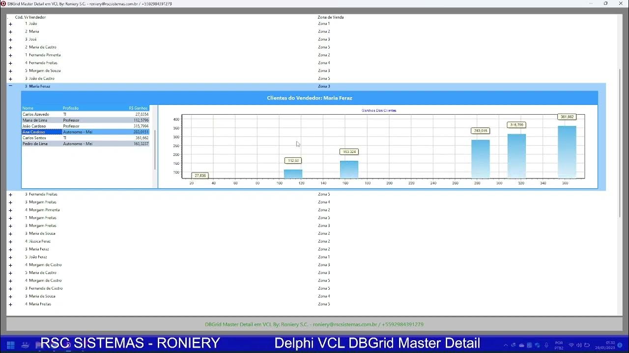 Delphi vcl dbgrid master detail youtube