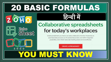 Zoho Sheets for Beginners – Essential Formulas You’ll Use Every Day