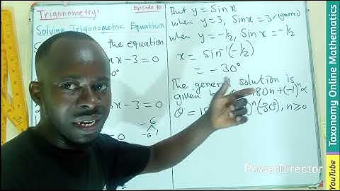Trigonometry tutorial ep. 10: Solving Quadratic Trigonometric Equations - Eg: 2sin²x - 5sinx - 3 = 0