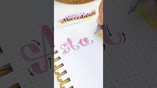 Sígueme y no te pierdas el abecedario completo!🥰 #lettering #apuntesbonitos #plumones #short #viral