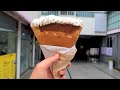 바삭한 누텔라, 햄치즈 크레페 / Crispy Nutella Whipped Cream Crepe - Korean street food