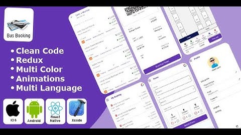 Online Bus Ticket Booking React Native iOS/Android App