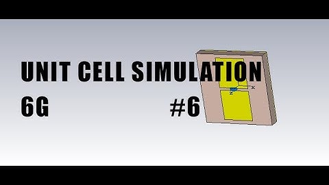 Unit cell simulation #6 using CST software Intelligent reflection surface for 6G communication