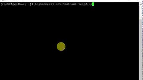 Change hostname in CentOS 7