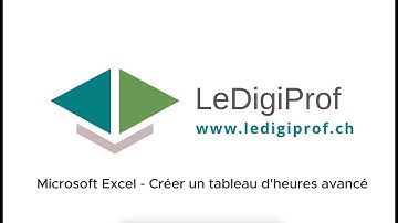 Microsoft Excel - Créer un tableau d heure avancé