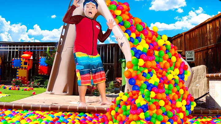 Alex and Eric Pretend Play Ball Pits Balls in the ...