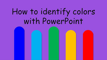 How to identify color with PowerPoint