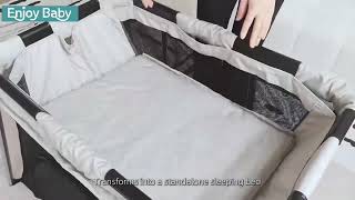 Baby Bassinet Bedside Crib, Pack and Play with Sheet, Diaper Changing #crib #baby #B2B #export