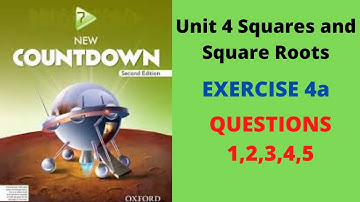#Maths of class 7 countdown EXERCISE 4a QUESTIONS 1,2,3,4,5