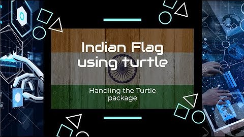 Indian Flag using python Turtle Library ft.geeksforgeeks