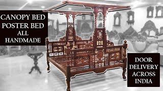 Four Poster Bed Canopy Bed Designs Bedroom Ideas Sheesham Wood Teak Wood Optional Best Deal Yt243